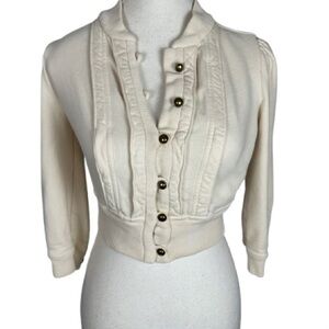 Citizens Of Humanity Cream Knit Cropped Sweater Size XS